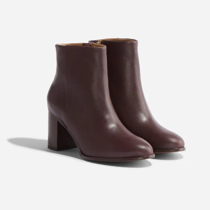 Nisolo Boots Women Lia Heeled Bootie Wine