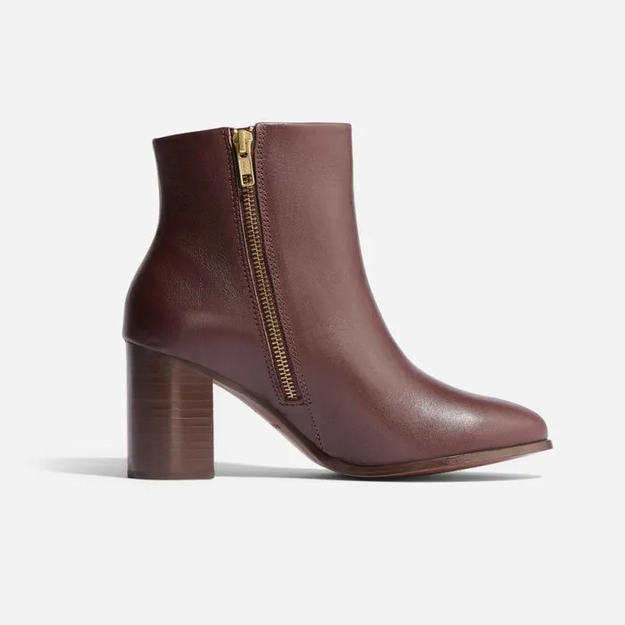 Nisolo Boots Women Lia Heeled Bootie Wine Nisolo Boots Women Lia Heeled Bootie Wine