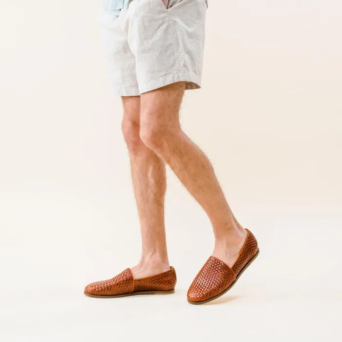 Nisolo Sandals and Slip Ons Men Alejandro Woven Slip On 20 Woven Brandy Nisolo Sandals and Slip Ons Men Alejandro Woven Slip On 20 Woven Brandy