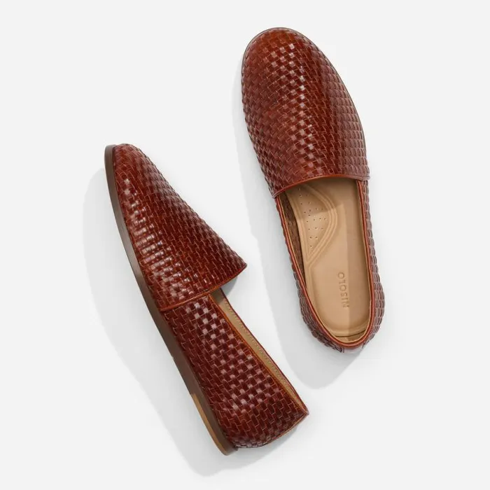 Nisolo Sandals and Slip Ons Men Alejandro Woven Slip On 20 Woven Brandy Nisolo Sandals and Slip Ons Men Alejandro Woven Slip On 20 Woven Brandy
