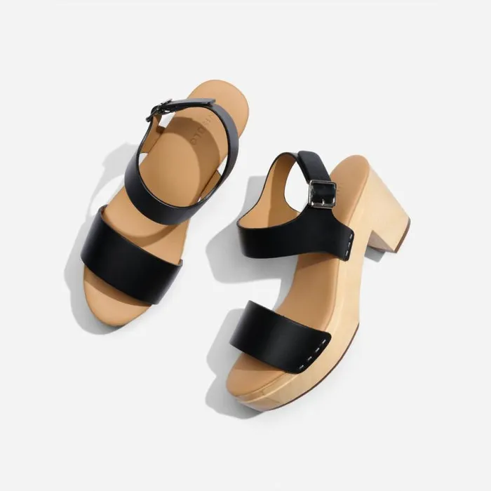 Nisolo Sandals Women AllDay Open Toe Clog Black Nisolo Sandals Women AllDay Open Toe Clog Black