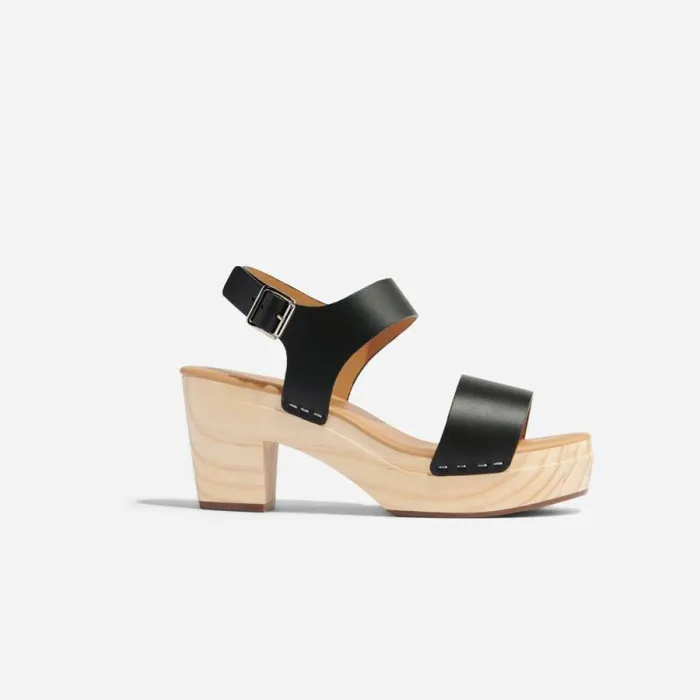 Nisolo Sandals Women AllDay Open Toe Clog Black Nisolo Sandals Women AllDay Open Toe Clog Black