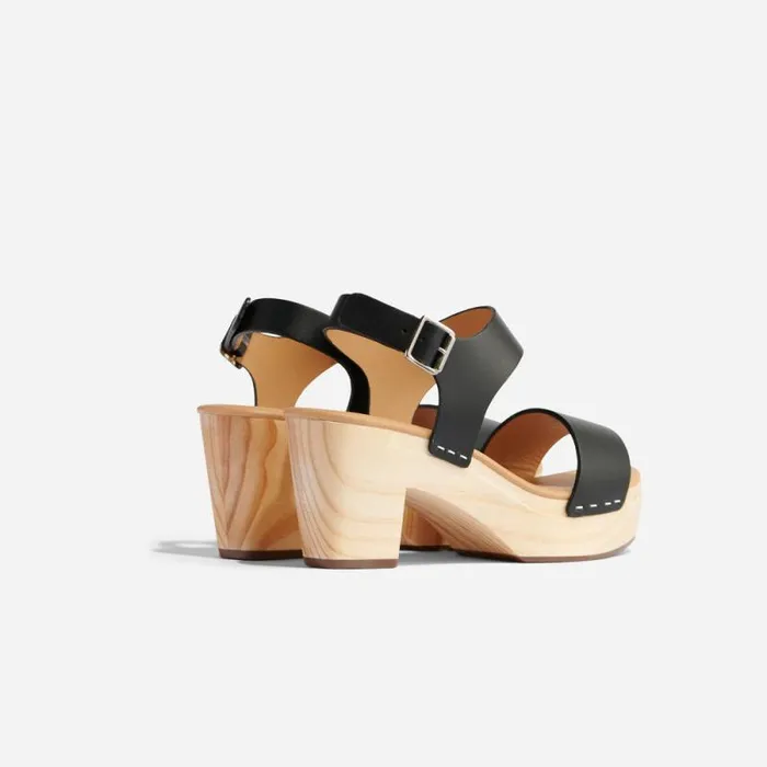 Nisolo Sandals Women AllDay Open Toe Clog Black Nisolo Sandals Women AllDay Open Toe Clog Black