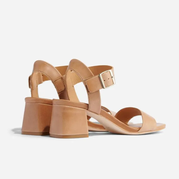 Nisolo Sandals Women Stella GoTo Block Heel Sandal Almond Nisolo Sandals Women Stella GoTo Block Heel Sandal Almond