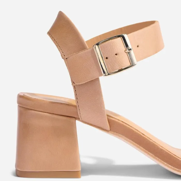 Nisolo Sandals Women Stella GoTo Block Heel Sandal Almond Nisolo Sandals Women Stella GoTo Block Heel Sandal Almond