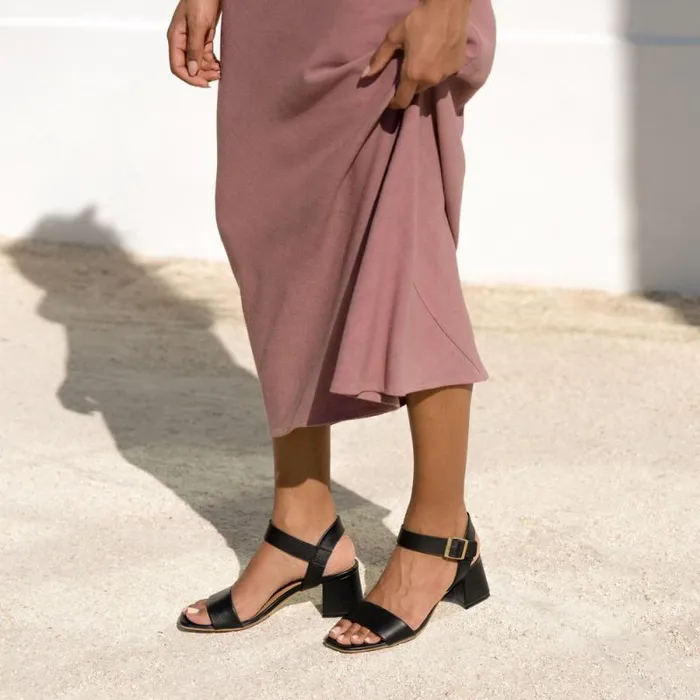 Nisolo Sandals Women Stella GoTo Block Heel Sandal Black Nisolo Sandals Women Stella GoTo Block Heel Sandal Black