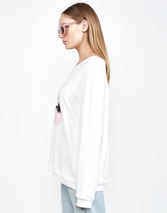 Noleta Pink Foil Zipper Mouth Milk Women039s Lauren Moshi Long Sleeve