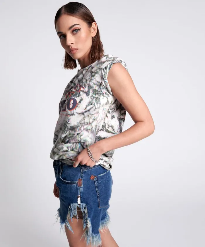 One Teaspoon Basic Tees RODEO ORGANIC CHROMATIC UNISEX TEE 8211 Women