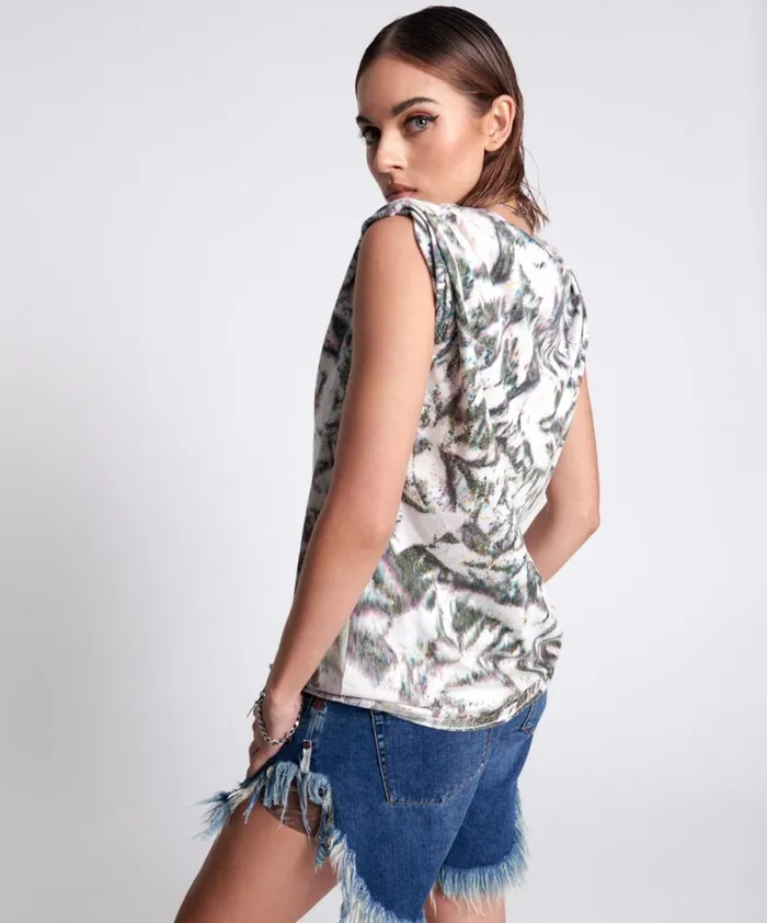One Teaspoon Basic Tees RODEO ORGANIC CHROMATIC UNISEX TEE 8211 Women