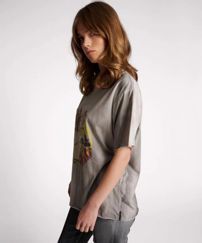 One Teaspoon Basic Tees WILD AT HEART BOYFRIEND TEE 8211 Women One Teaspoon Basic Tees WILD AT HEART BOYFRIEND TEE 8211 Women
