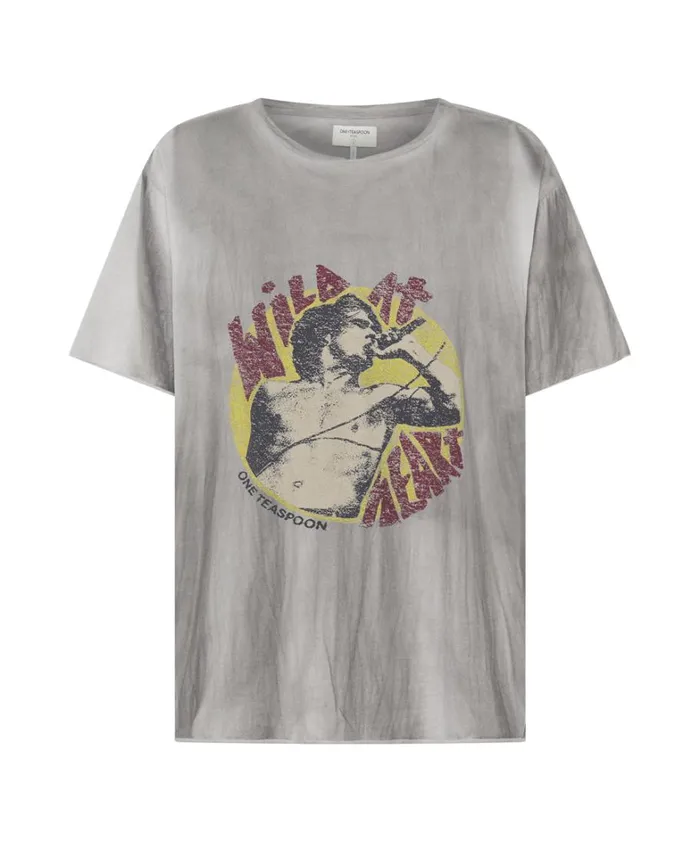 One Teaspoon Basic Tees WILD AT HEART BOYFRIEND TEE 8211 Women One Teaspoon Basic Tees WILD AT HEART BOYFRIEND TEE 8211 Women