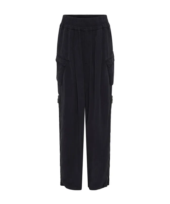 One Teaspoon Bottoms CHARCOAL TENCEL ZIPPED PARACHUTE PANTS 8211 Women One Teaspoon Bottoms CHARCOAL TENCEL ZIPPED PARACHUTE PANTS 8211 Women