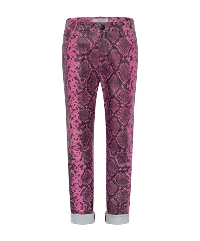 One Teaspoon Bottoms PINK PYTHON LEATHER PANTS 8211 Women