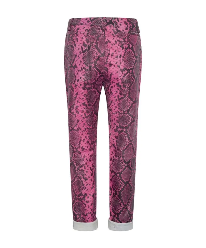 One Teaspoon Bottoms PINK PYTHON LEATHER PANTS 8211 Women