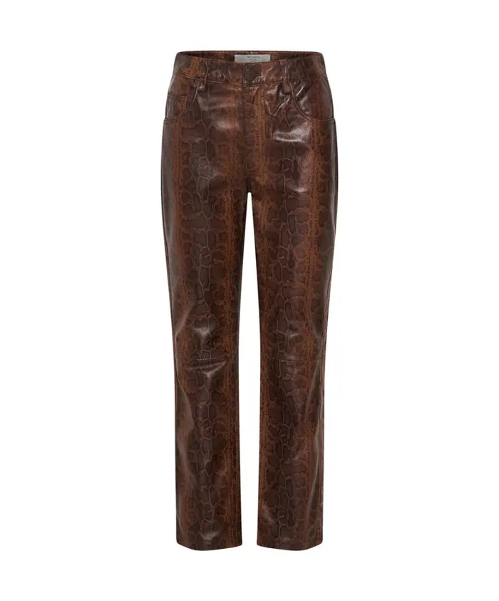 One Teaspoon Bottoms PYTHON LEATHER TRUCKER PANTS 8211 Women One Teaspoon Bottoms PYTHON LEATHER TRUCKER PANTS 8211 Women