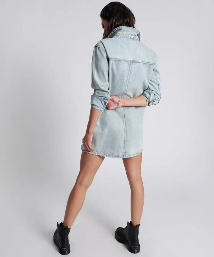 One Teaspoon Denim Dresses KANSAS BLUE TRUCKER SHIRT DRESS 8211 Women One Teaspoon Denim Dresses KANSAS BLUE TRUCKER SHIRT DRESS 8211 Women