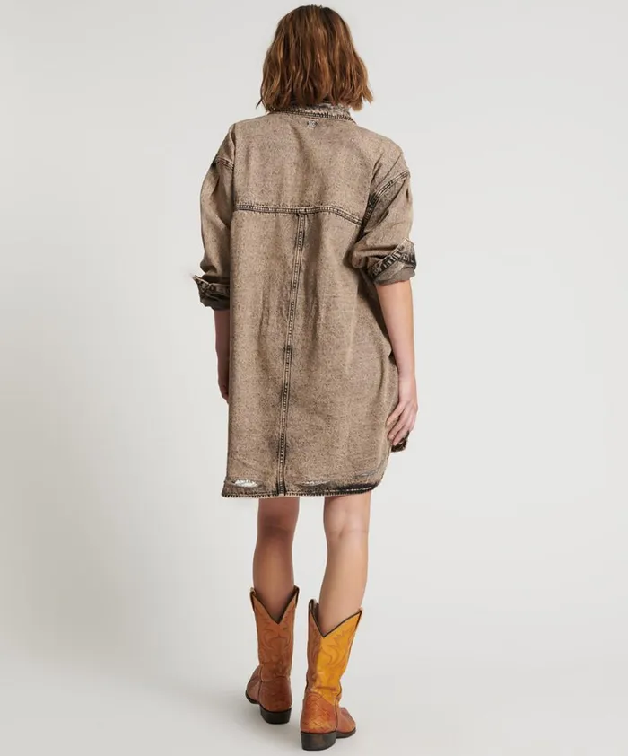One Teaspoon Denim Dresses RUST DENIM SHIRT DRESS 8211 Women One Teaspoon Denim Dresses RUST DENIM SHIRT DRESS 8211 Women