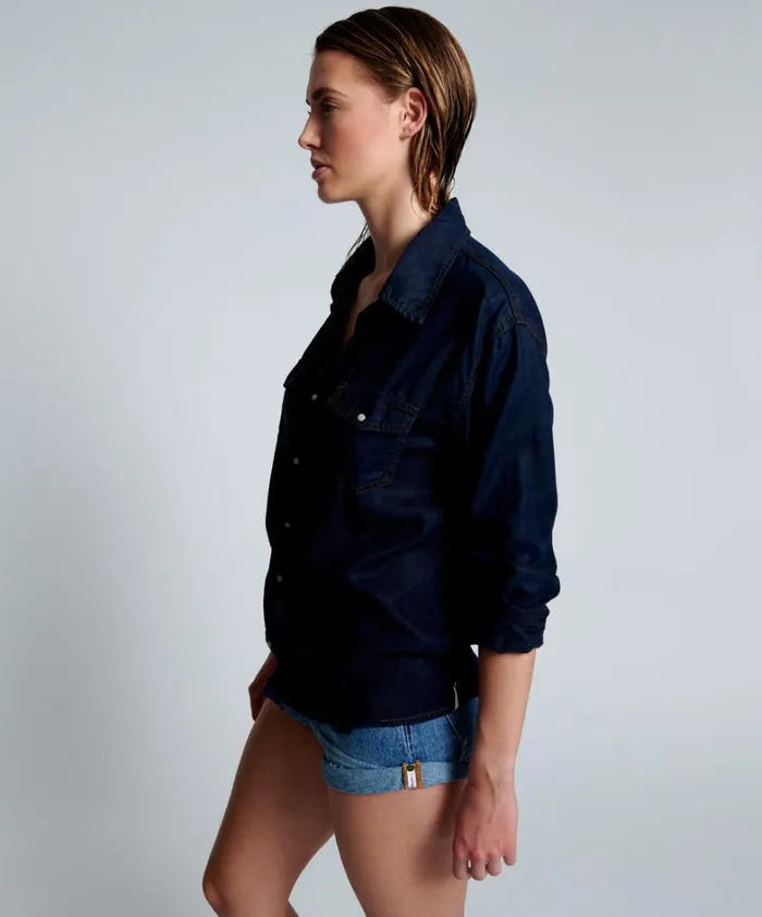 One Teaspoon Denim Shirts CAPRI LIBERTY TENCEL SHIRT 8211 Women One Teaspoon Denim Shirts CAPRI LIBERTY TENCEL SHIRT 8211 Women