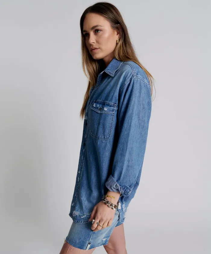 One Teaspoon Denim Shirts PACIFICA EVERYDAY DENIM SHIRT 8211 Women One Teaspoon Denim Shirts PACIFICA EVERYDAY DENIM SHIRT 8211 Women