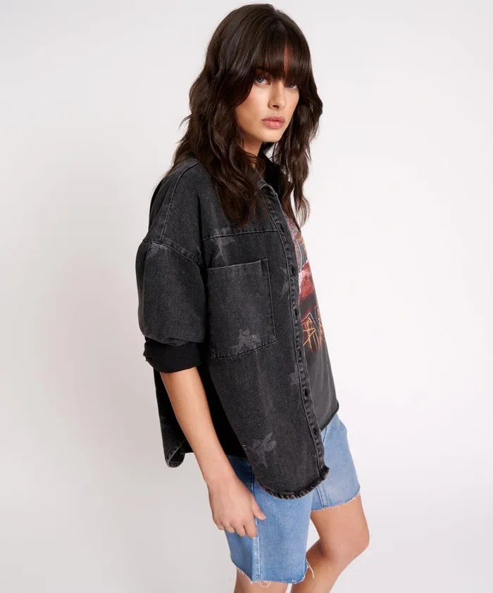 One Teaspoon Denim Shirts THE BOWER DARIA SHACKET 8211 Women One Teaspoon Denim Shirts THE BOWER DARIA SHACKET 8211 Women