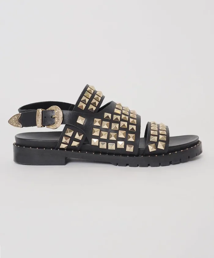 One Teaspoon Footwear BLACK STUDDED VIVIENNE SANDAL 8211 Women