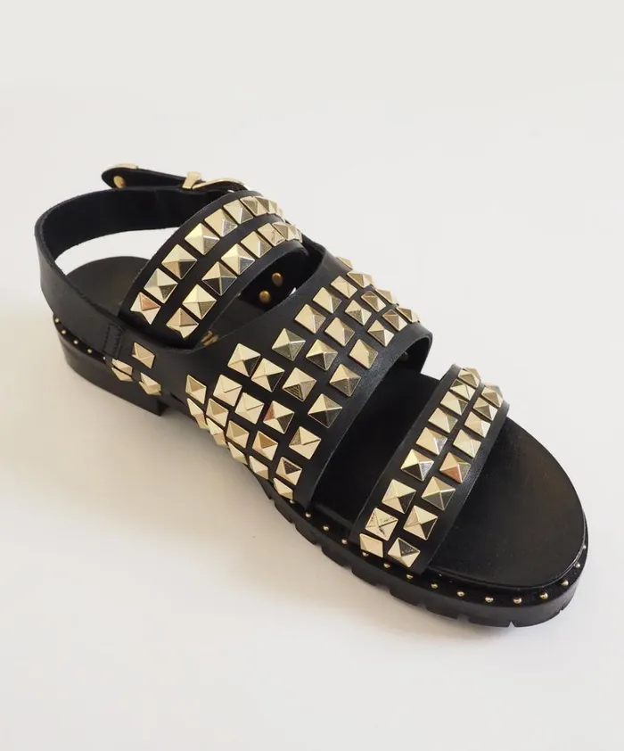 One Teaspoon Footwear BLACK STUDDED VIVIENNE SANDAL 8211 Women One Teaspoon Footwear BLACK STUDDED VIVIENNE SANDAL 8211 Women