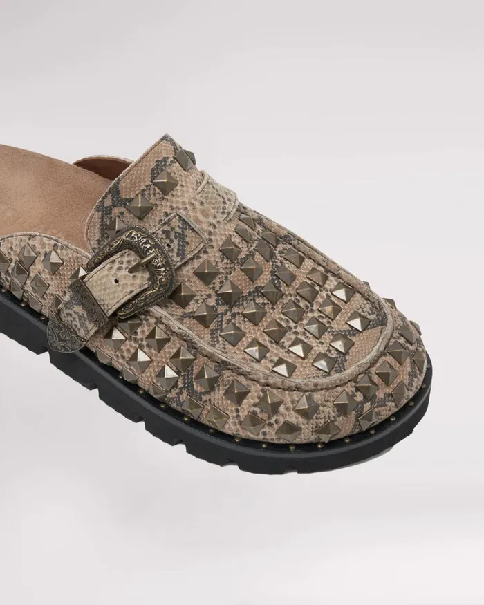 One Teaspoon Footwear STUDDED SNAKE PHOENIX SLIDES 8211 Women One Teaspoon Footwear STUDDED SNAKE PHOENIX SLIDES 8211 Women
