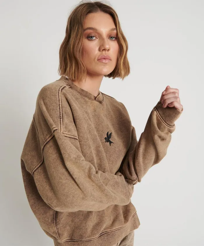 One Teaspoon Hoodies And Sweats RUST BOWER BIRD RETRO SWEATER 8211 Women One Teaspoon Hoodies And Sweats RUST BOWER BIRD RETRO SWEATER 8211 Women
