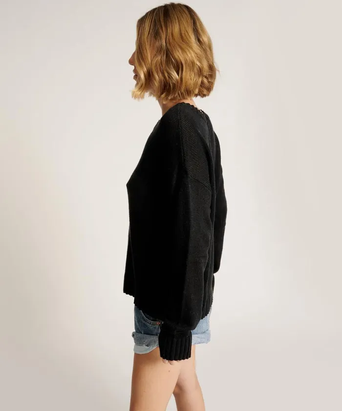 One Teaspoon Knitwear CLASSIC POCKET CHUNKY KNIT SWEATER BLACK 8211 Women One Teaspoon Knitwear CLASSIC POCKET CHUNKY KNIT SWEATER BLACK 8211 Women