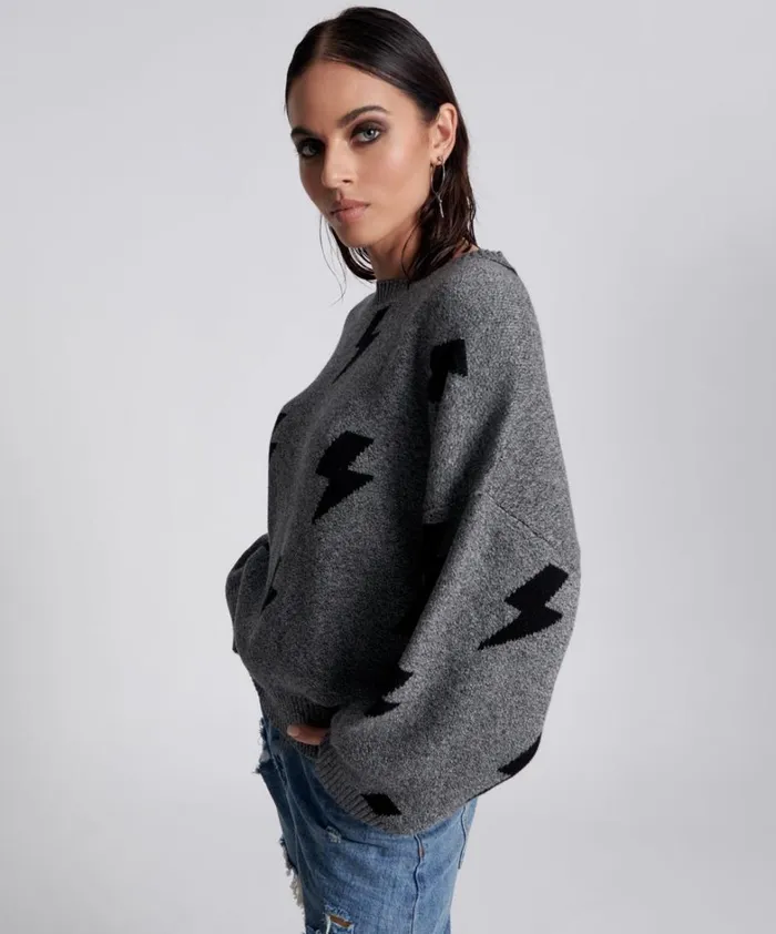 One Teaspoon Knitwear STATIC LIGHTNING SWEATER 8211 Women One Teaspoon Knitwear STATIC LIGHTNING SWEATER 8211 Women