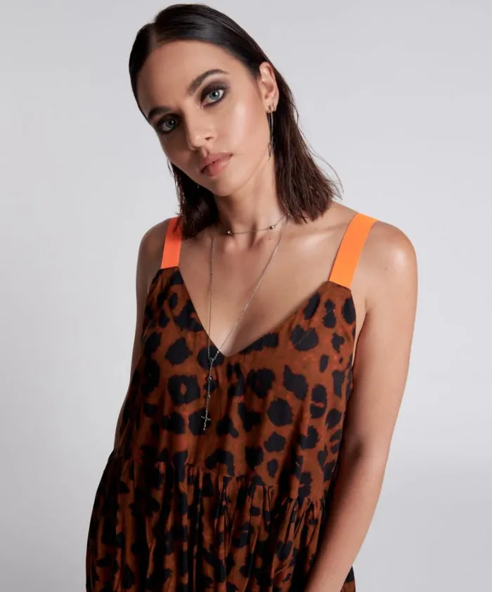 One Teaspoon Midi and Maxi Dresses ANIMAL ANARCHY RUNAWAY SLIP DRESS 8211 Women One Teaspoon Midi and Maxi Dresses ANIMAL ANARCHY RUNAWAY SLIP DRESS 8211 Women