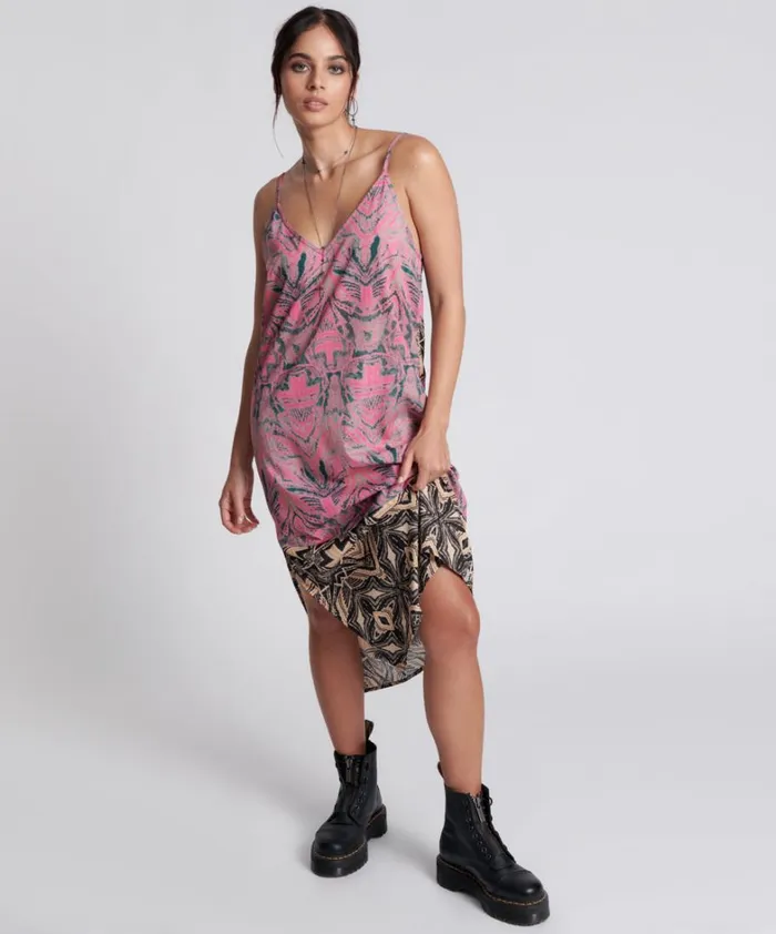 One Teaspoon Midi and Maxi Dresses KALEIDOSCOPE LONG SLIP DRESS 8211 Women