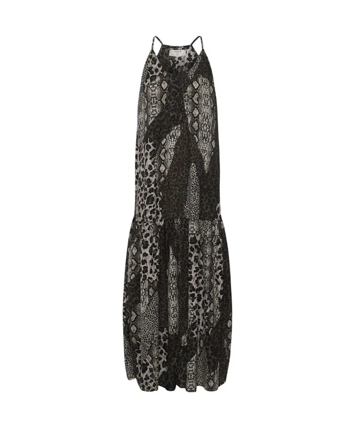 One Teaspoon Midi and Maxi Dresses NIGHT ANIMALS LONG SPLIT DRESS 8211 Women One Teaspoon Midi and Maxi Dresses NIGHT ANIMALS LONG SPLIT DRESS 8211 Women