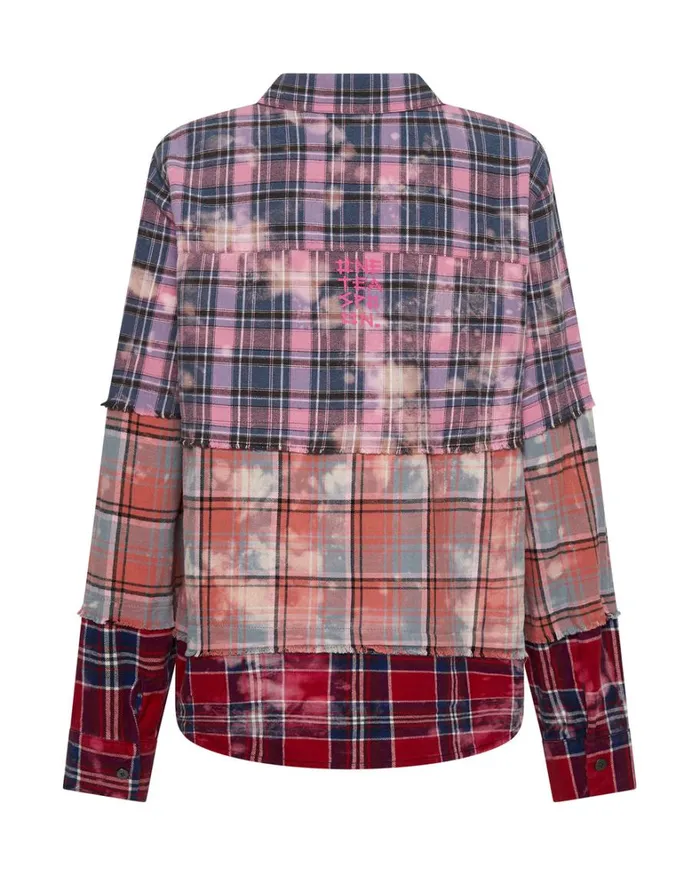 One Teaspoon Shirts DISTRESSED MIXED FLANNEL SHIRT 8211 Women One Teaspoon Shirts DISTRESSED MIXED FLANNEL SHIRT 8211 Women