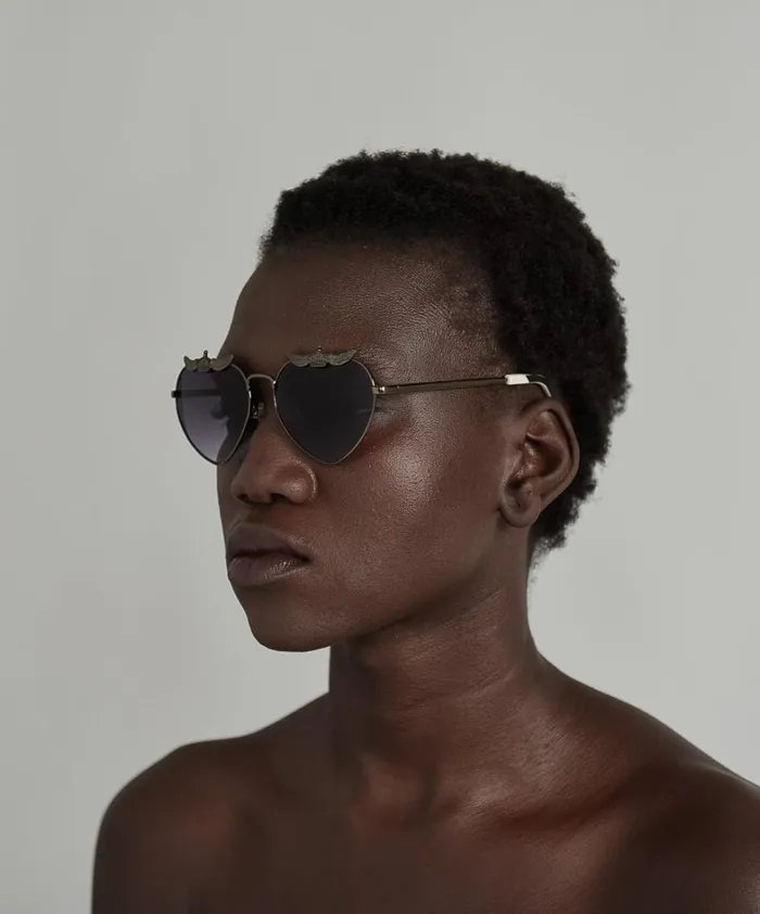 One Teaspoon Sunglasses ROYAL FLYER SUNGLASSES GOLD 8211 Women