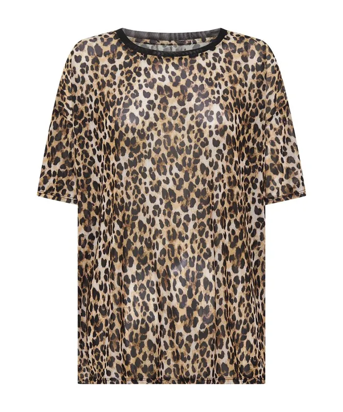 One Teaspoon Tees and Tanks ANIMAL MESH TEE 8211 Women One Teaspoon Tees and Tanks ANIMAL MESH TEE 8211 Women
