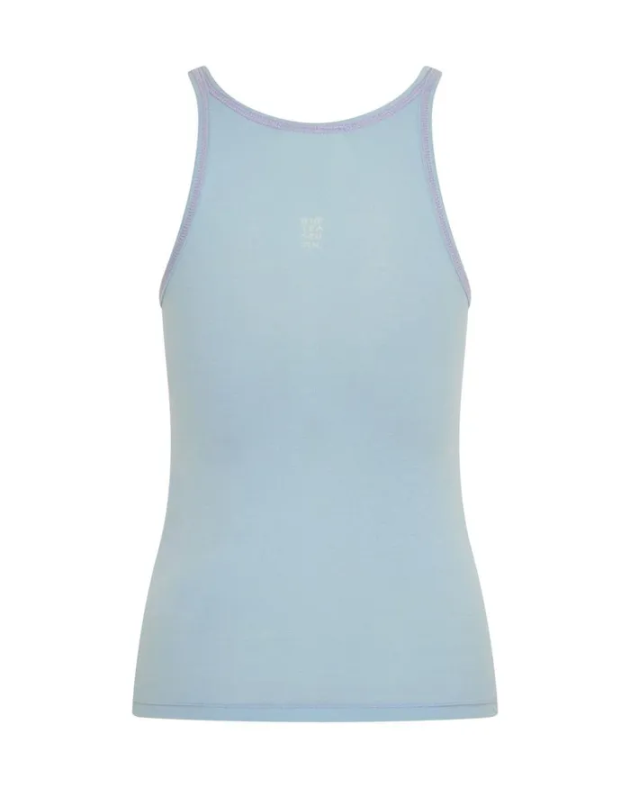 One Teaspoon Tees and Tanks CRYSTAL BLUE BOWER BIRD SINGLET 8211 Women One Teaspoon Tees and Tanks CRYSTAL BLUE BOWER BIRD SINGLET 8211 Women