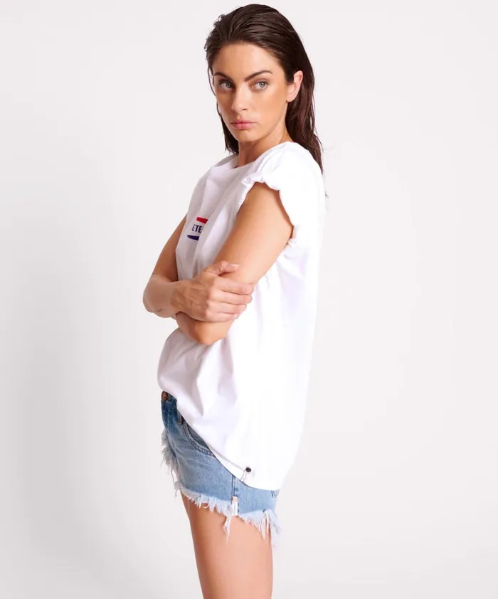 One Teaspoon Tees and Tanks OVERSIZED RETRO LOGO CREW TEE 8211 Women One Teaspoon Tees and Tanks OVERSIZED RETRO LOGO CREW TEE 8211 Women