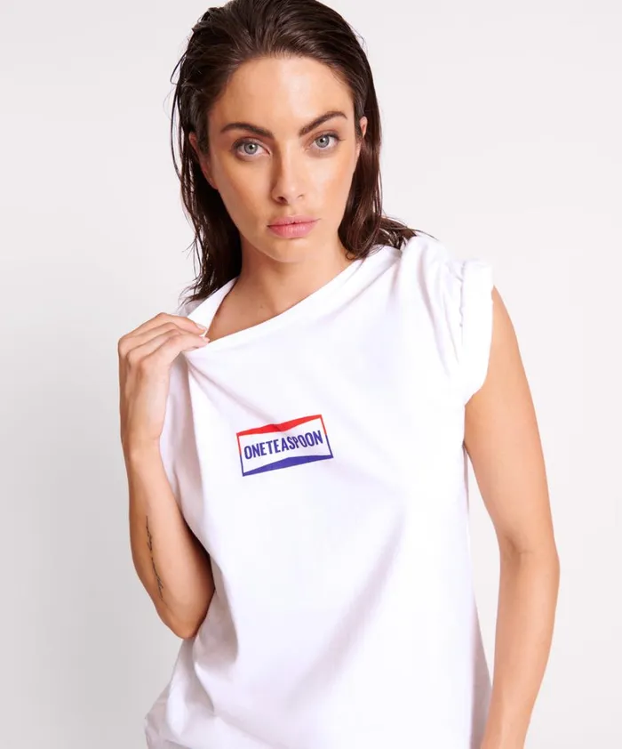One Teaspoon Tees and Tanks OVERSIZED RETRO LOGO CREW TEE 8211 Women One Teaspoon Tees and Tanks OVERSIZED RETRO LOGO CREW TEE 8211 Women