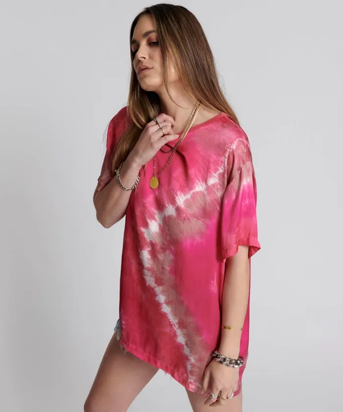 One Teaspoon Tees and Tanks SATIN SOLAR FLARE TEE 8211 Women One Teaspoon Tees and Tanks SATIN SOLAR FLARE TEE 8211 Women