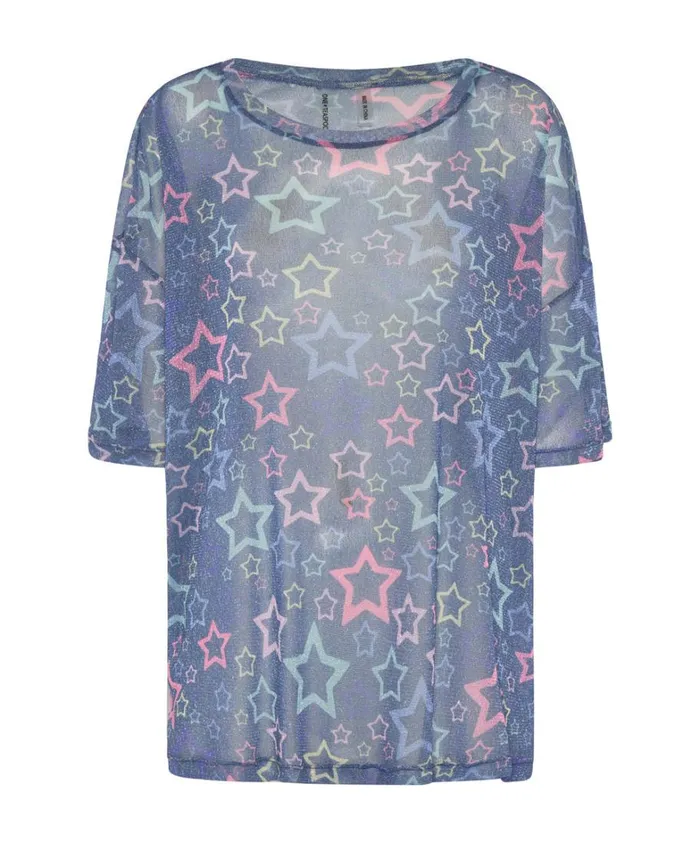 One Teaspoon Tees and Tanks SENSORY STAR OVERSIZED MESH TEE 8211 Women One Teaspoon Tees and Tanks SENSORY STAR OVERSIZED MESH TEE 8211 Women