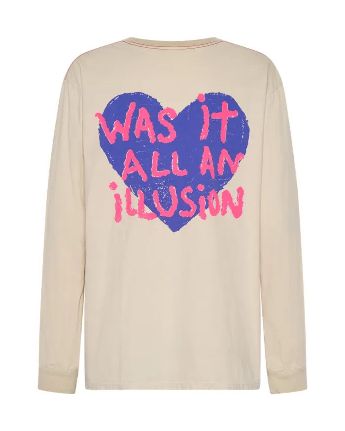 One Teaspoon Tees and Tanks WAS IT ALL AN ILLUSION HANDSPRAYED LONG SLEEVE TEE 8211 Women One Teaspoon Tees and Tanks WAS IT ALL AN ILLUSION HANDSPRAYED LONG SLEEVE TEE 8211 Women