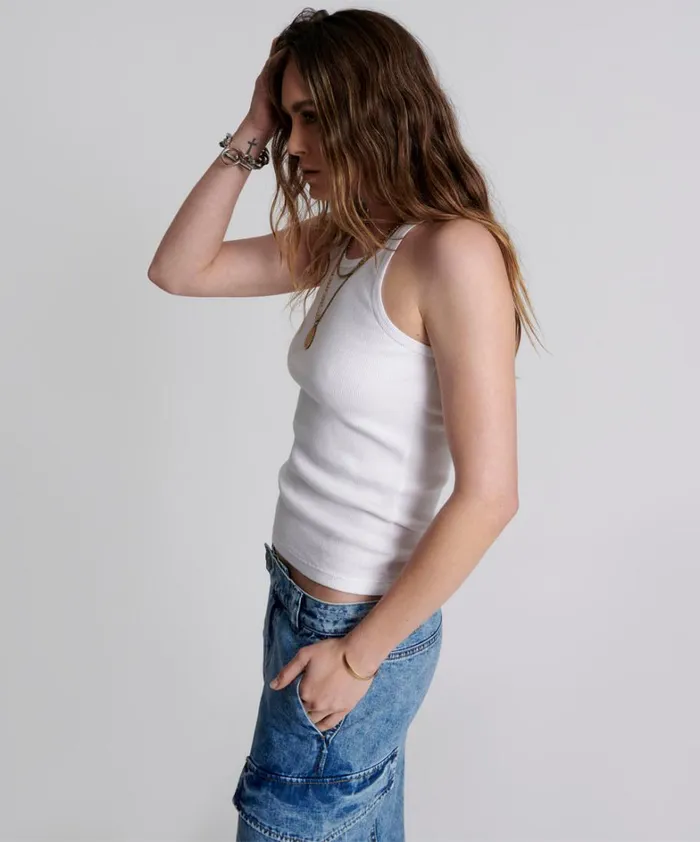 One Teaspoon Tees and Tanks WHITE ONE TEASPOON BASIC SINGLET 8211 Women One Teaspoon Tees and Tanks WHITE ONE TEASPOON BASIC SINGLET 8211 Women