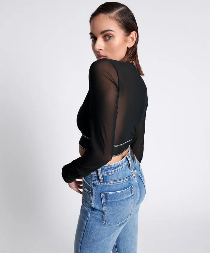One Teaspoon Tops DOMINATOR MESH LONGSLEEVE TOP 8211 Women One Teaspoon Tops DOMINATOR MESH LONGSLEEVE TOP 8211 Women