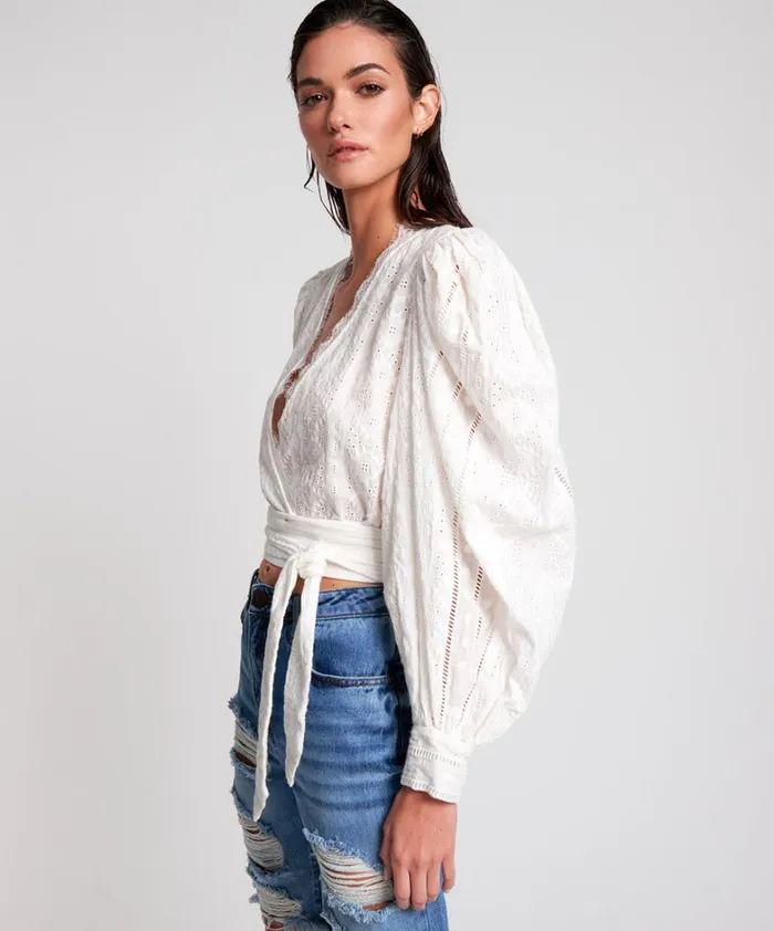 One Teaspoon Tops ETHEREAL COTTON WRAP TOP 8211 Women One Teaspoon Tops ETHEREAL COTTON WRAP TOP 8211 Women