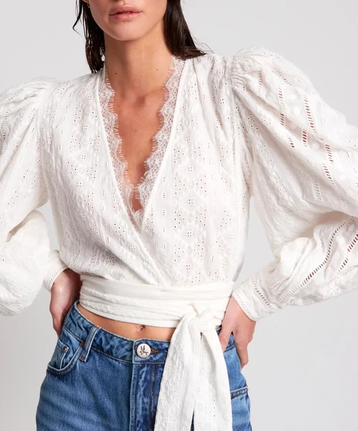 One Teaspoon Tops ETHEREAL COTTON WRAP TOP 8211 Women One Teaspoon Tops ETHEREAL COTTON WRAP TOP 8211 Women