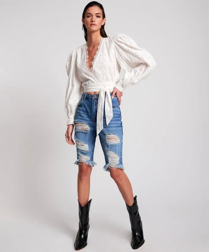 One Teaspoon Tops ETHEREAL COTTON WRAP TOP 8211 Women One Teaspoon Tops ETHEREAL COTTON WRAP TOP 8211 Women