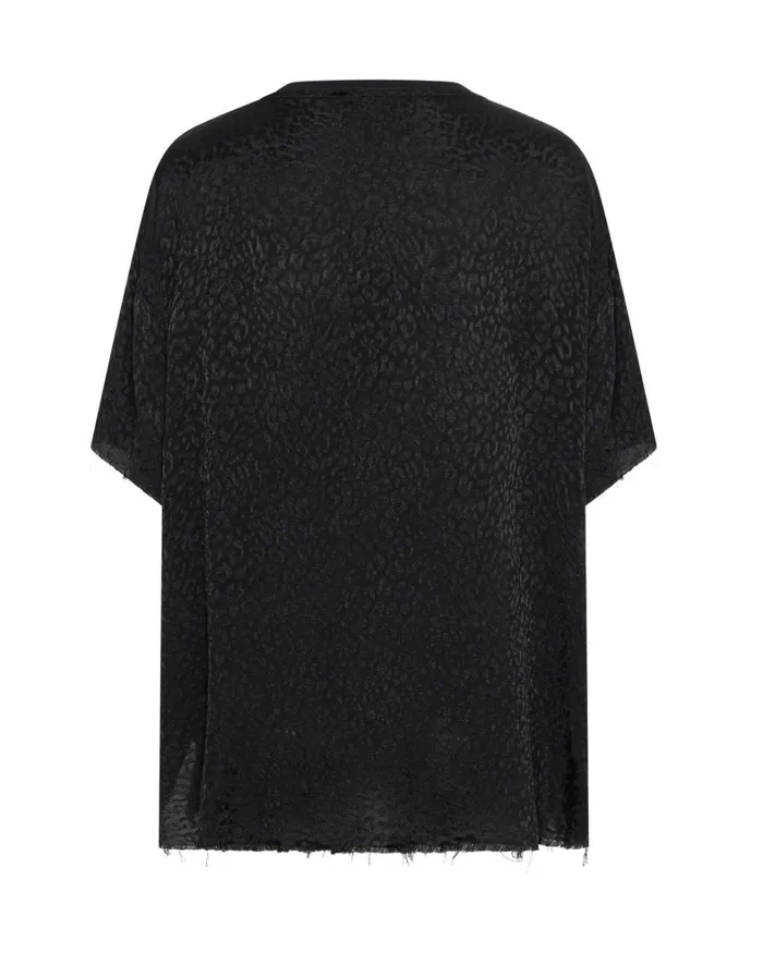 One Teaspoon Tops LEOPARD JACQUARD SATIN TEE 8211 Women One Teaspoon Tops LEOPARD JACQUARD SATIN TEE 8211 Women