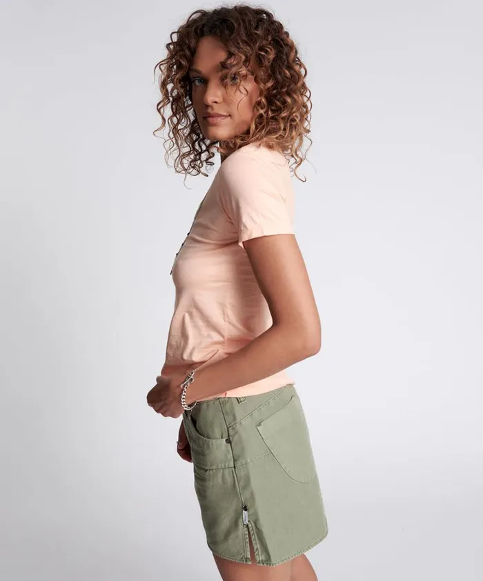 One Teaspoon Tops SHERBET BOWER BIRD ORGANIC FITTED TEE 8211 Women One Teaspoon Tops SHERBET BOWER BIRD ORGANIC FITTED TEE 8211 Women