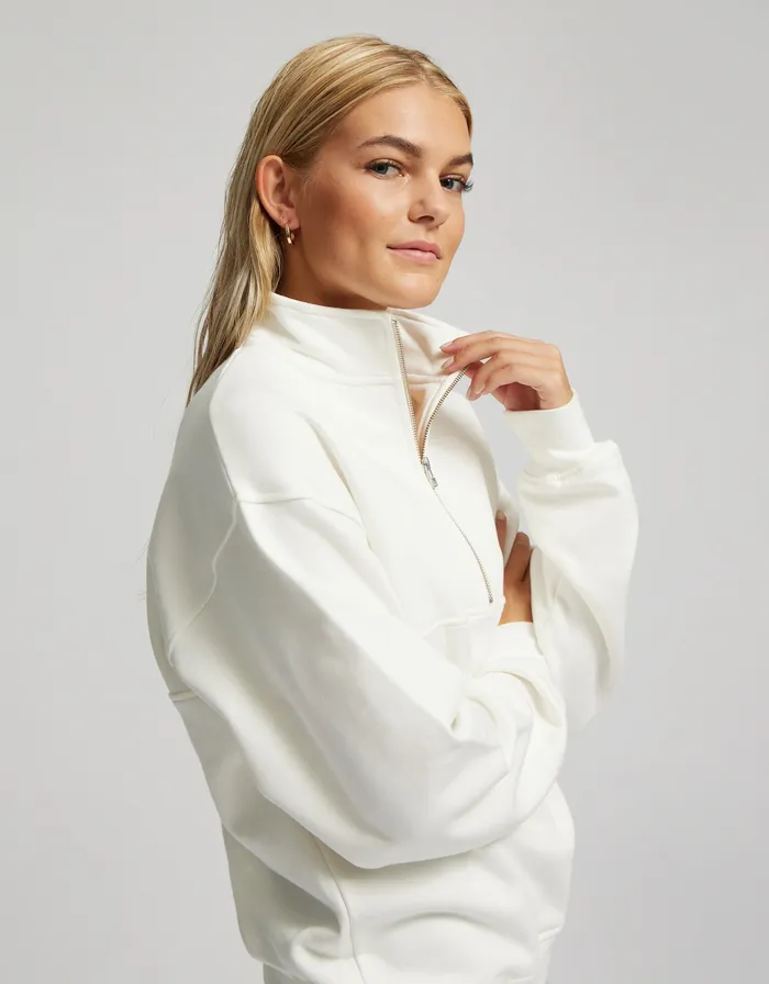 Organic Quarter Zip 8211 Misty Brown Women Quarter Zips Colorfulstandard